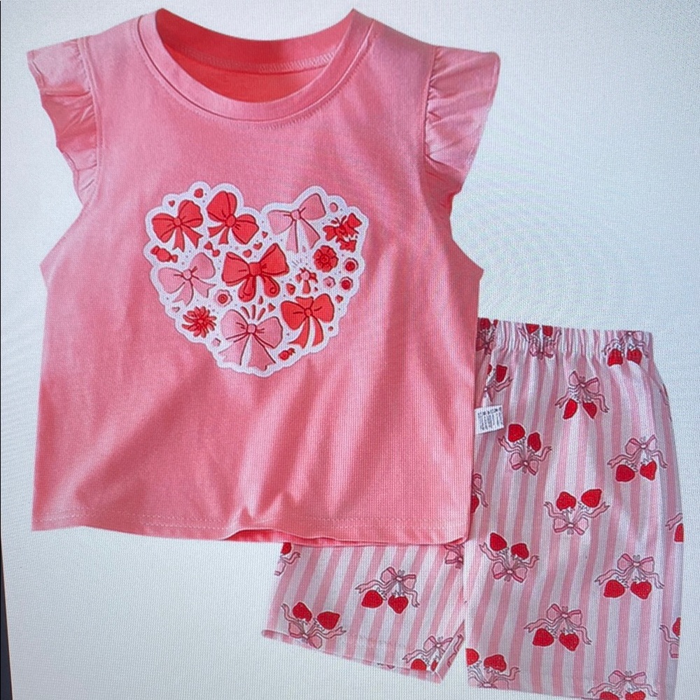 Pink and Red Kids Pajama Set